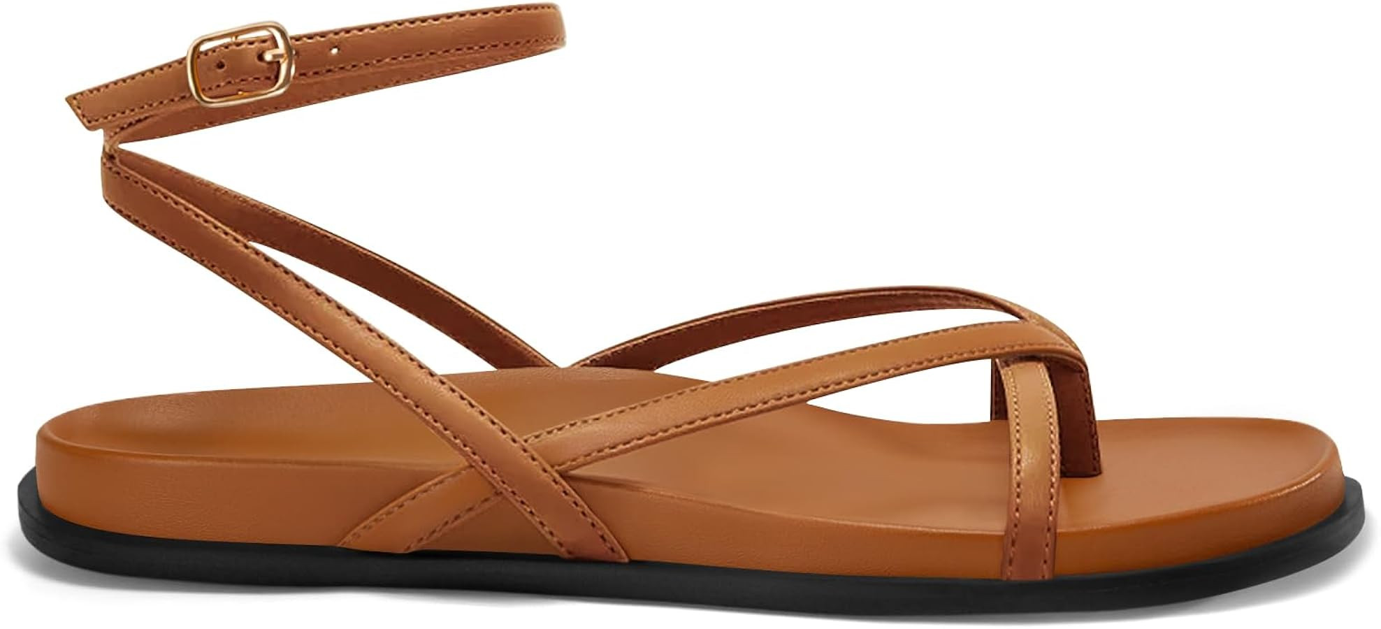 Coutgo Women's Strappy Flat Sandals | Amazon (US)