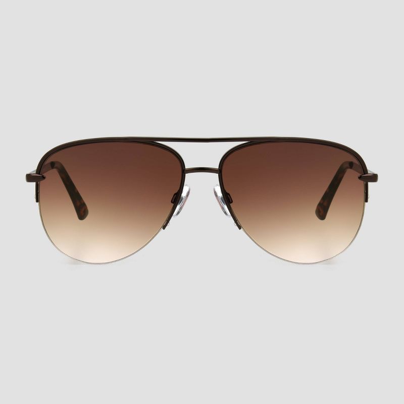 Women's Tortoise Shell Print Aviator Sunglasses - Universal Thread™ Light Brown | Target