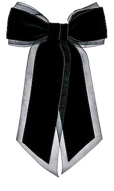 Jennifer Behr Francine Bow Barrette in Black from Revolve.com | Revolve Clothing (Global)