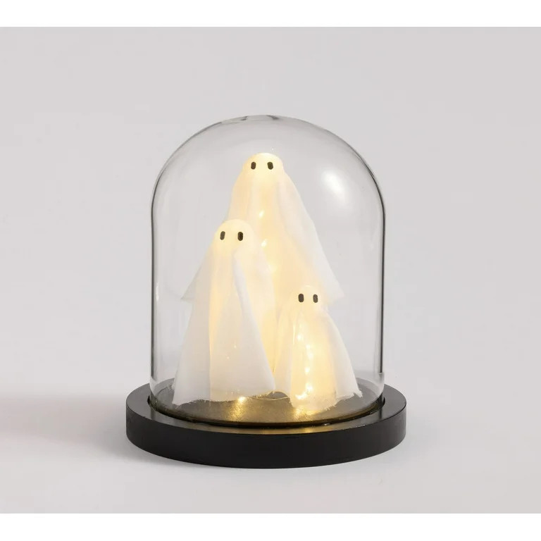 Halloween Decor-Halloween Decorations Indoor-Light Up Ghost in Glass Cloche-Cute Ghost with Light... | Walmart (US)