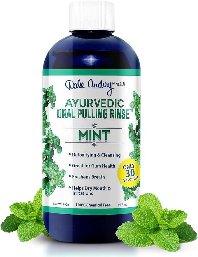 Dale Audrey | Ayurvedic Oil Pulling Rinse | 8 oz. Bottle | Mint Flavor | Natural Organic Mouthwas... | Amazon (US)
