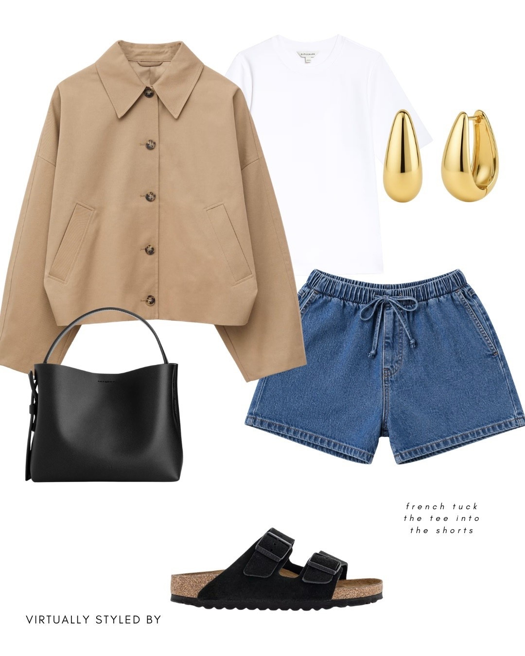 Ways to wear drawstring denim shorts for spring summer 

#LTKsummer #LTKspring #LTKuk