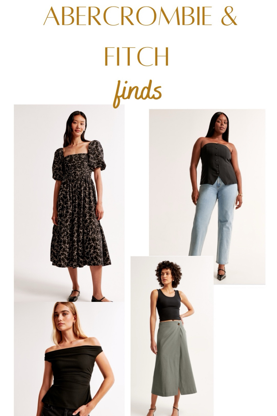 Abercrombie & Fitch finds 🤩 curvy jeans, best midi dress, work midi dress