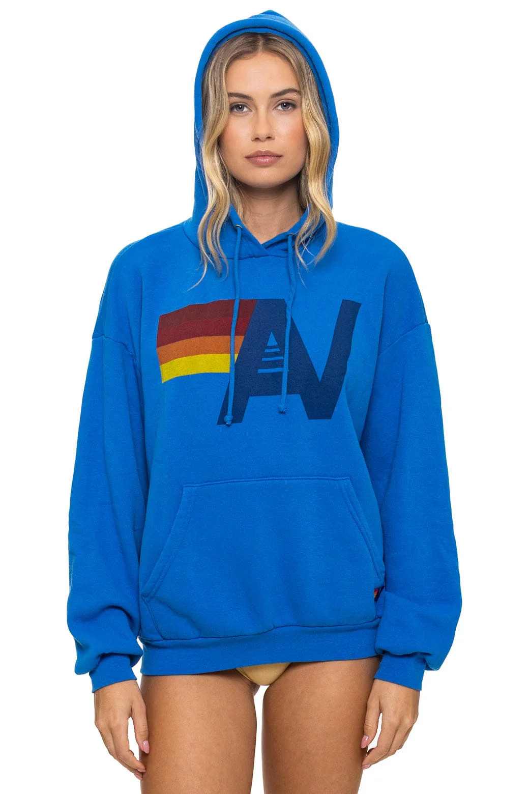 LOGO PULLOVER RELAXED HOODIE - ADVENTURE BLUE | Aviator Nation