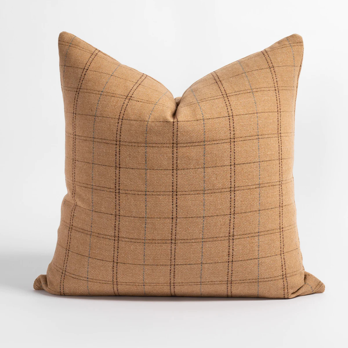 Lundie Plaid 20x20 Pillow, Camel | Tonic Living