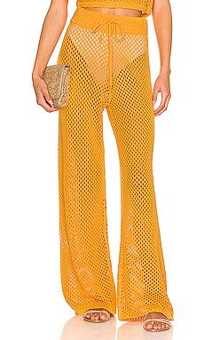 WeWoreWhat Crochet Drawcord Pant in Tangerine from Revolve.com | Revolve Clothing (Global)