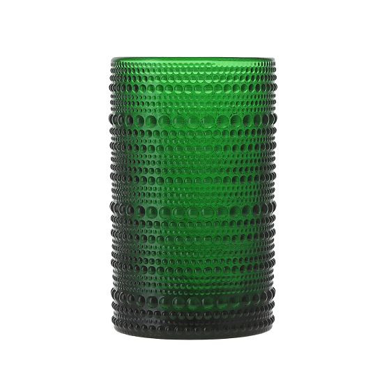 Jupiter Beaded Drinking Glass, Tall, 13oz, Grass Green, Set of 6 | West Elm (US)