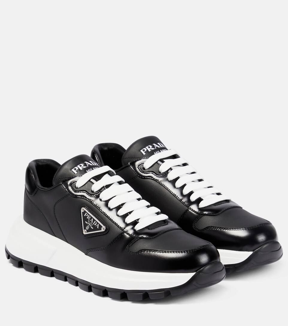 Logo leather sneakers | Mytheresa (DACH)