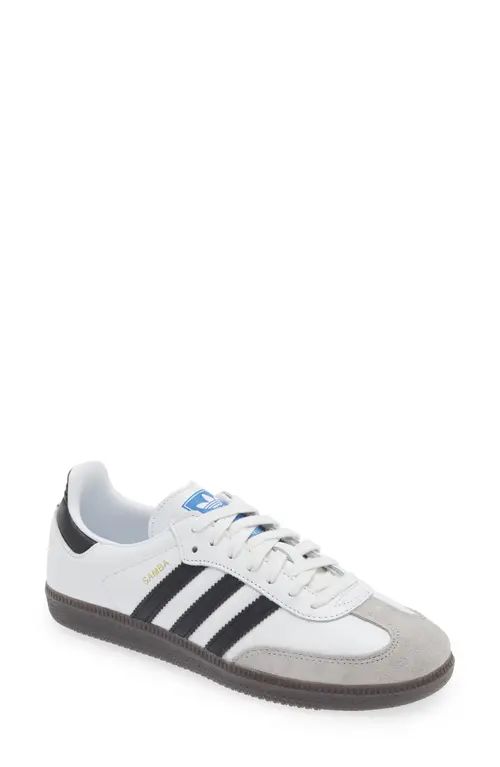 adidas Samba OG Sneaker in White/Black at Nordstrom, Size 14 Women's | Nordstrom