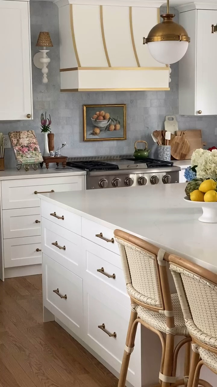Come tour this blue + white beauty… where Grandmillennial style meets everyday function! This home renovation was completed in 2022, but still has our hearts! 🩵

We completely reimagined the layout of this kitchen and dining area—expanding the space, improving flow, and bringing in BOXI cabinetry from @semihandmade for a fresh, high-functioning foundation.

The color palette? A joyful blend of soft blues, crisp whites, and subtle hints of green and pink. From the blue marble backsplash to the William Morris curtains, every detail layers in warmth, charm, and a nod to timeless tradition.

It’s all live on the blog—head there to see every corner and get inspired!

Design // @peggyhaddadinteriors 
Photography // @karadeyoung 



#LTKHome #LTKFindsUnder100 #LTKFindsUnder50
