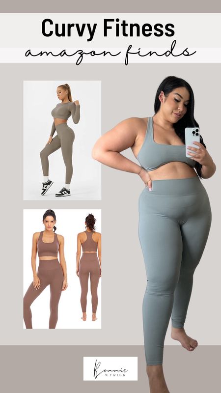 Amazon Workout Sets 😍 I love a look for less and these matching workout sets from Amazon are giving curvy girl fitness vibes. Matching Workout Sets | Midsize Athletic Outfit | Curvy Fitness Outfit | Matching Set | Ribbed Leggings | Ribbed Workout Set | Amazon Looks For Less

#LTKunder50 #LTKcurves #LTKfit