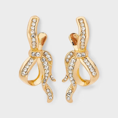 SUGARFIX by BaubleBar In The Loop Drop Earrings - Gold: Statement Zinc Post, 1.73" Length, 0.79" ... | Target