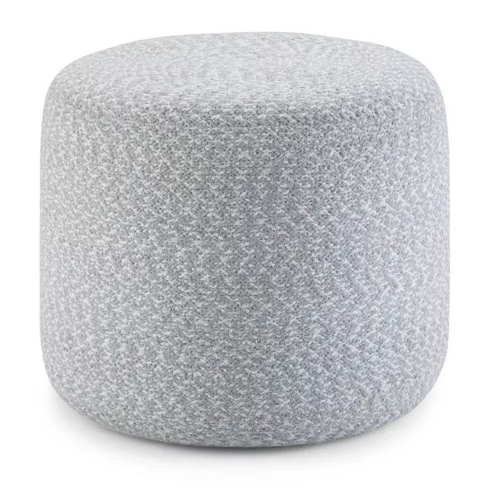 Brodie Round Braided Pouf Blue/Natural - WyndenHall | Target