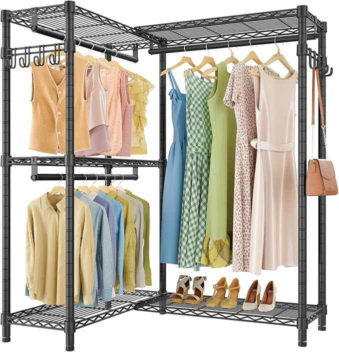 VIPEK L4S Garment Rack L Shaped Clothes Rack for Corner, Freestanding Portable Wardrobe Closet He... | Amazon (US)