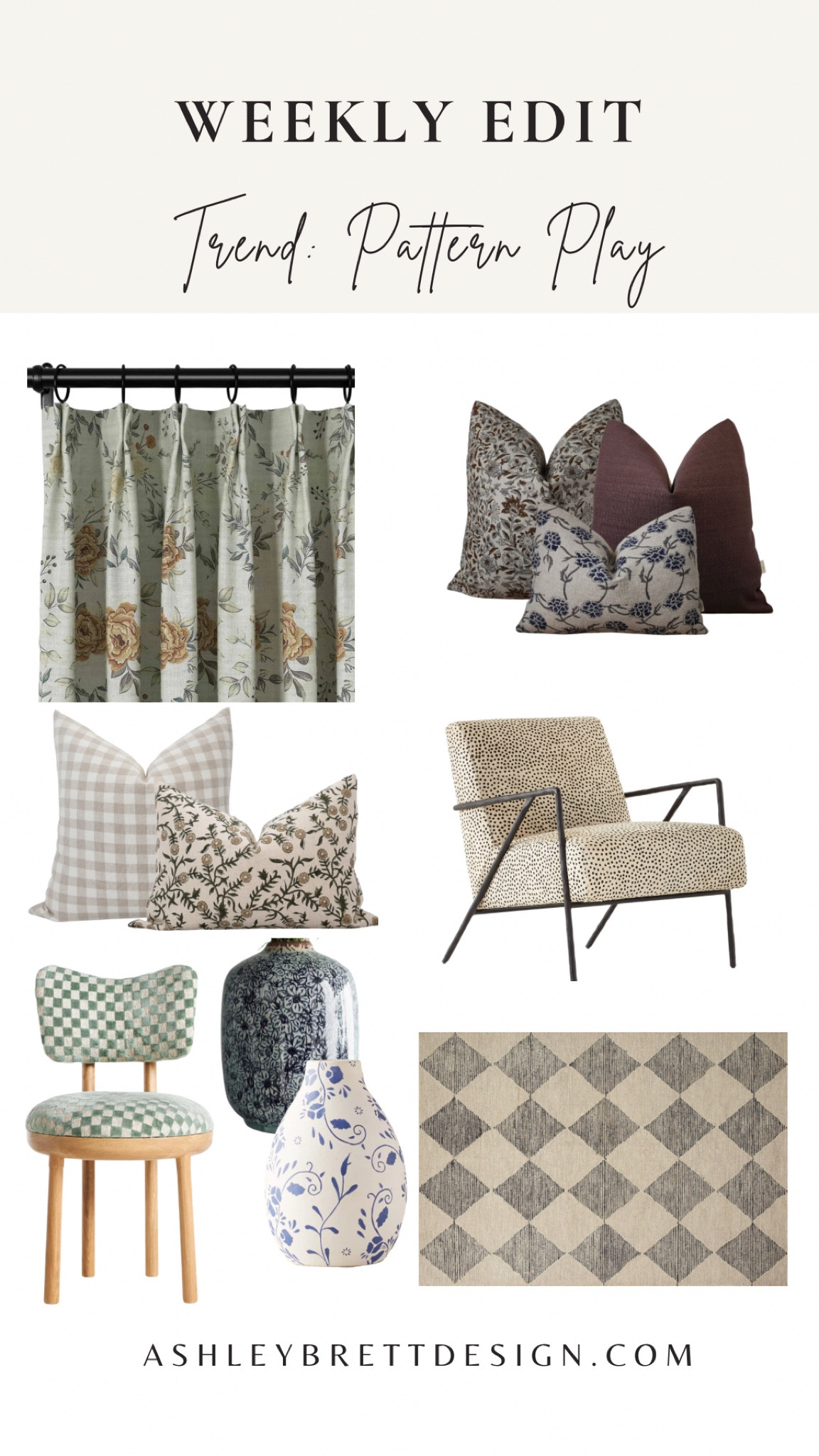Interior design trend: patterns 

Floral pillows, floral curtains, plaid, checkerboard rug, loloi, anthroliving , accent chair, living room decor 

#LTKcasa #LTKcanada #LTKsale