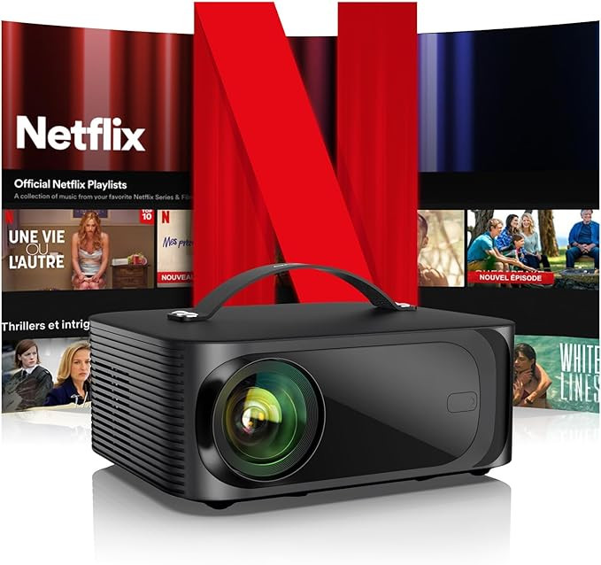 [Netflix-Licensed/1200 ANSI/Auto Focus]Outdoor-Projector-4K with Wifi6 and Bluetooth, Smart TV OS... | Amazon (US)