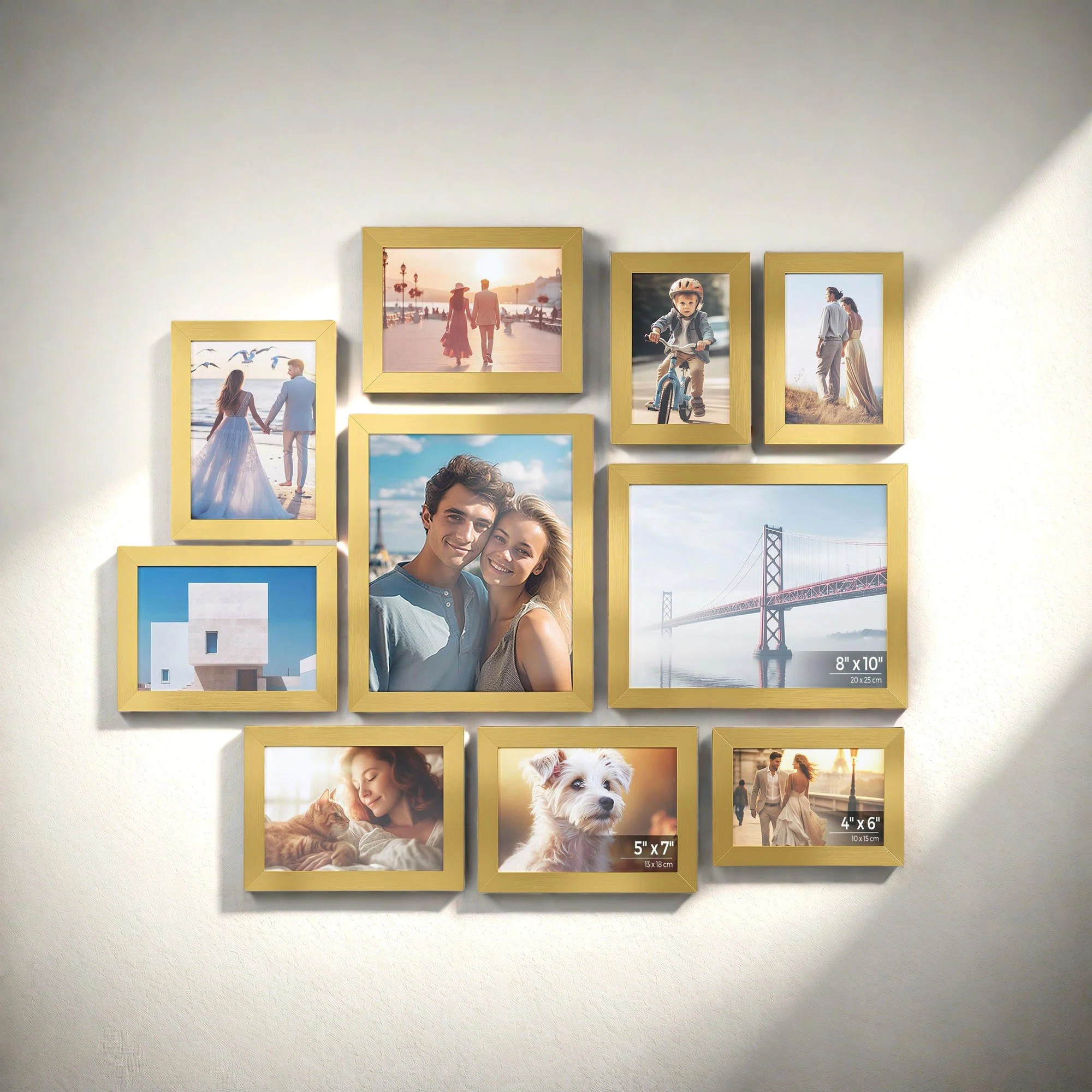 Collage Picture Frames For Wall Gallery Decor Set Of 10 | Wayfair North America