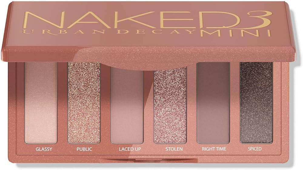 URBAN DECAY Naked 3 Mini Eyeshadow Palette - 6 Soft Pink Shadows, Multi-Use Matte & Shimmer Finis... | Amazon (US)
