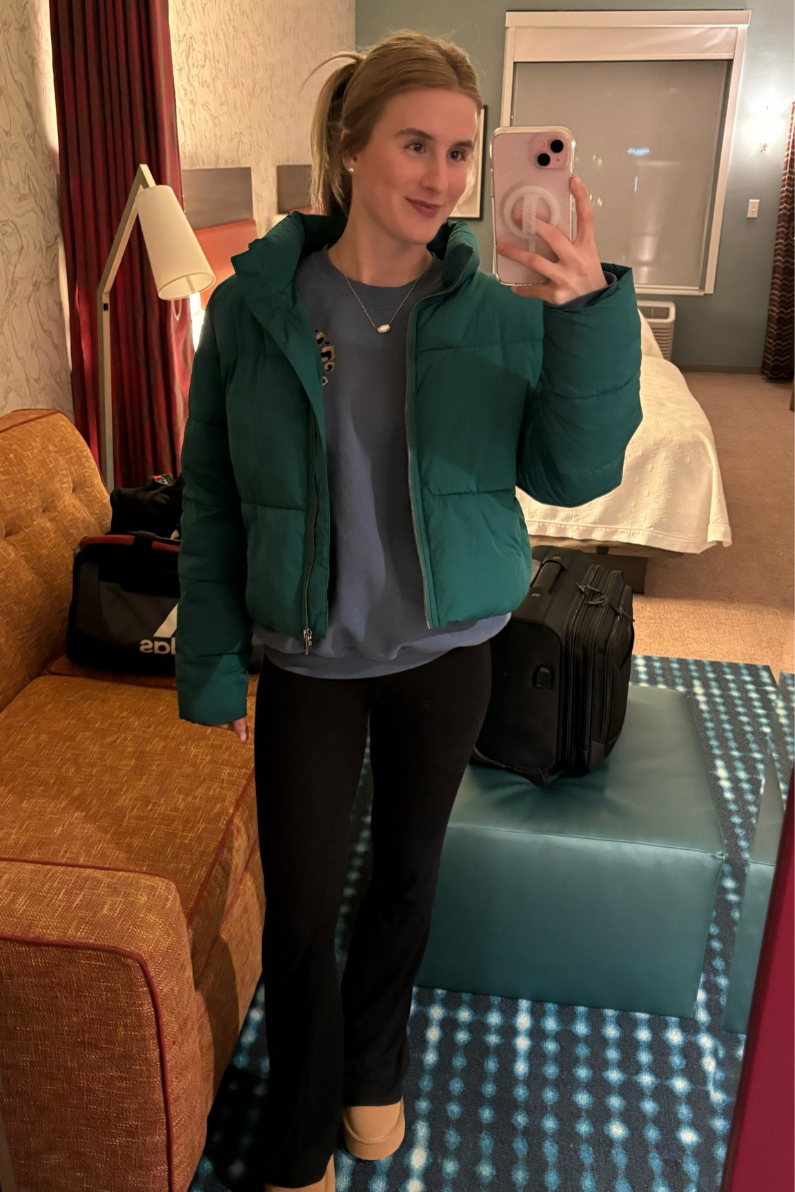 the perfect cozy winter outfit! 
love these booties, and this puffer! 
this puffer is so warm and helps keep you super cozy! 

winter / cozy / outfit / ootd / puffer / booties / boots / ugg dupe

#LTKU #LTKSeasonal #LTKstyletip