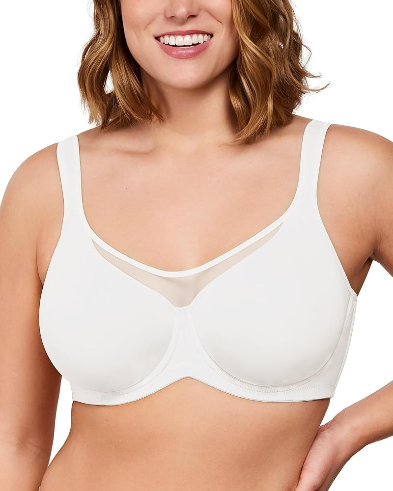 HSIA Minimizer Bras for Women Plus Size, Full Coverage Coolcomfort T Shirt Unlined Bra with Under... | Amazon (US)