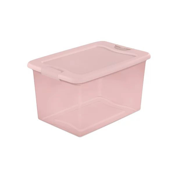 Sterilite 64 Qt. Latching Box Plastic, Blush Pink Tint | Walmart (US)