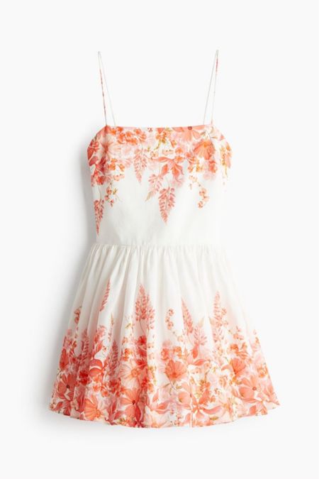 Orange floral mini dress - Zimmermann look for less! 

#LTKfindsunder100 #LTKstyletip #LTKSeasonal