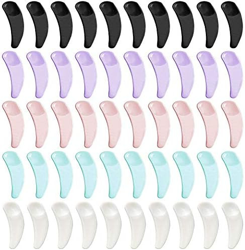 Hulless Mini Makeup Mask Spatula Multi-colored Disposable Curved Cosmetic Spatula Scoop 100 Pcs. | Amazon (US)