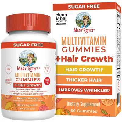 Multivitamin + Hair Growth Gummies, Peach Mango, 60 ct | Target