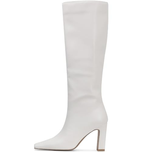 Lovee Cosee Knee High Boots for Women Square Toe Chunky Heeled Boots with Side Zipper Fashion Dre... | Amazon (US)