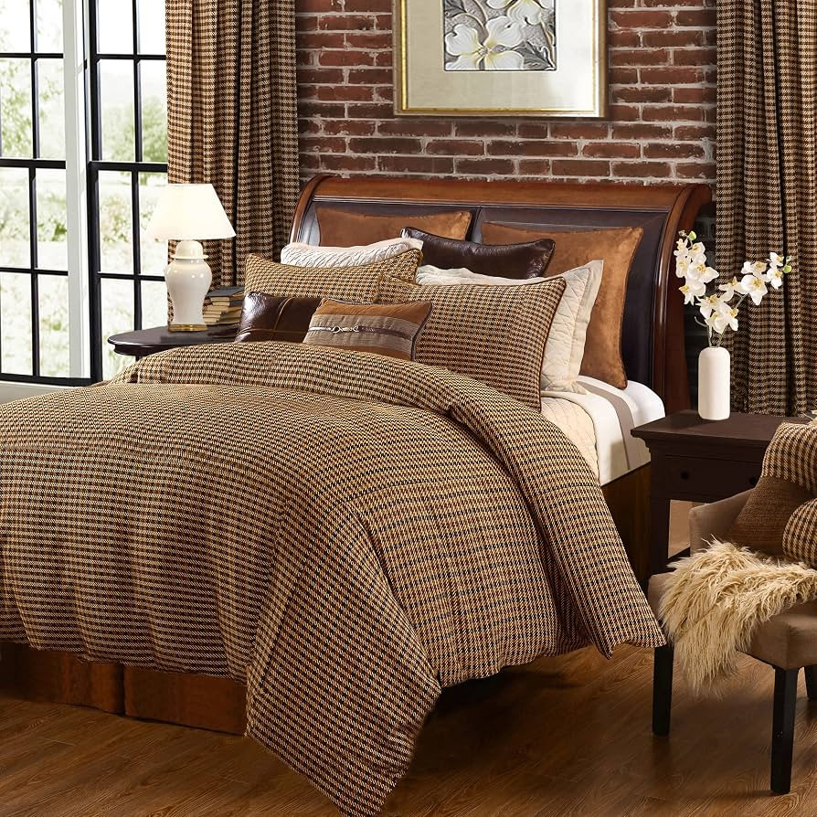 Paseo Road Clifton 3 Piece Queen Brown Plaid Western Duvet Cover Set | Amazon (US)
