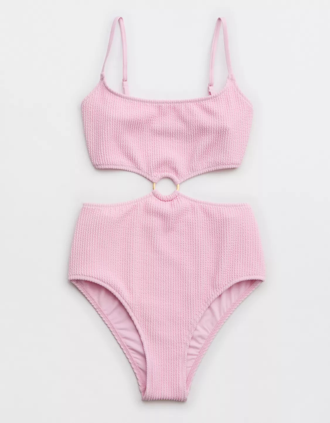 Aerie Crinkle Cut Out Cheeky One Piece Swimsuit | Aerie
