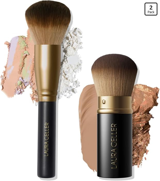 LAURA GELLER NEW YORK Blending Beauties Two-Piece Makeup Brush Gift Set for Powders and Foundatio... | Amazon (US)