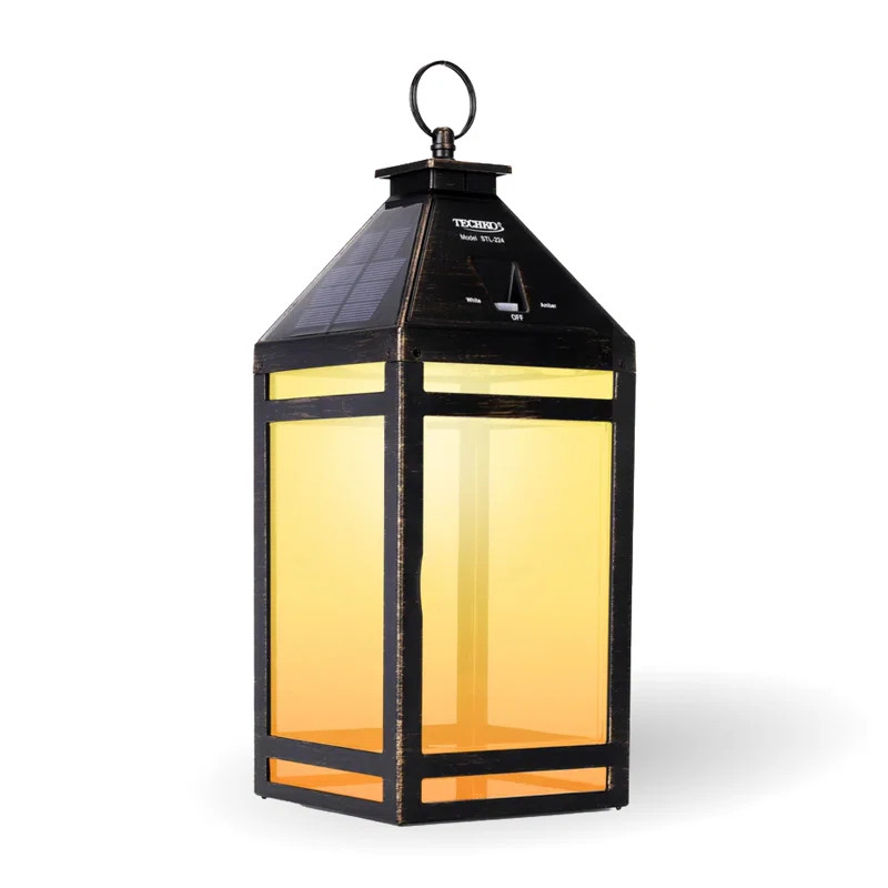 12.88 Outdoor Vintage Solar LED Lantern with Auto Dawn-to-Dusk Sensor | Wayfair North America