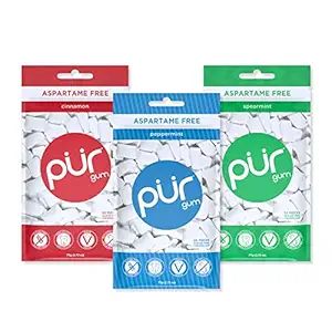 PUR Gum | Aspartame Free Chewing Gum | 100% Xylitol | Natural Flavored Gum, Variety Pack, 55 Piec... | Amazon (US)
