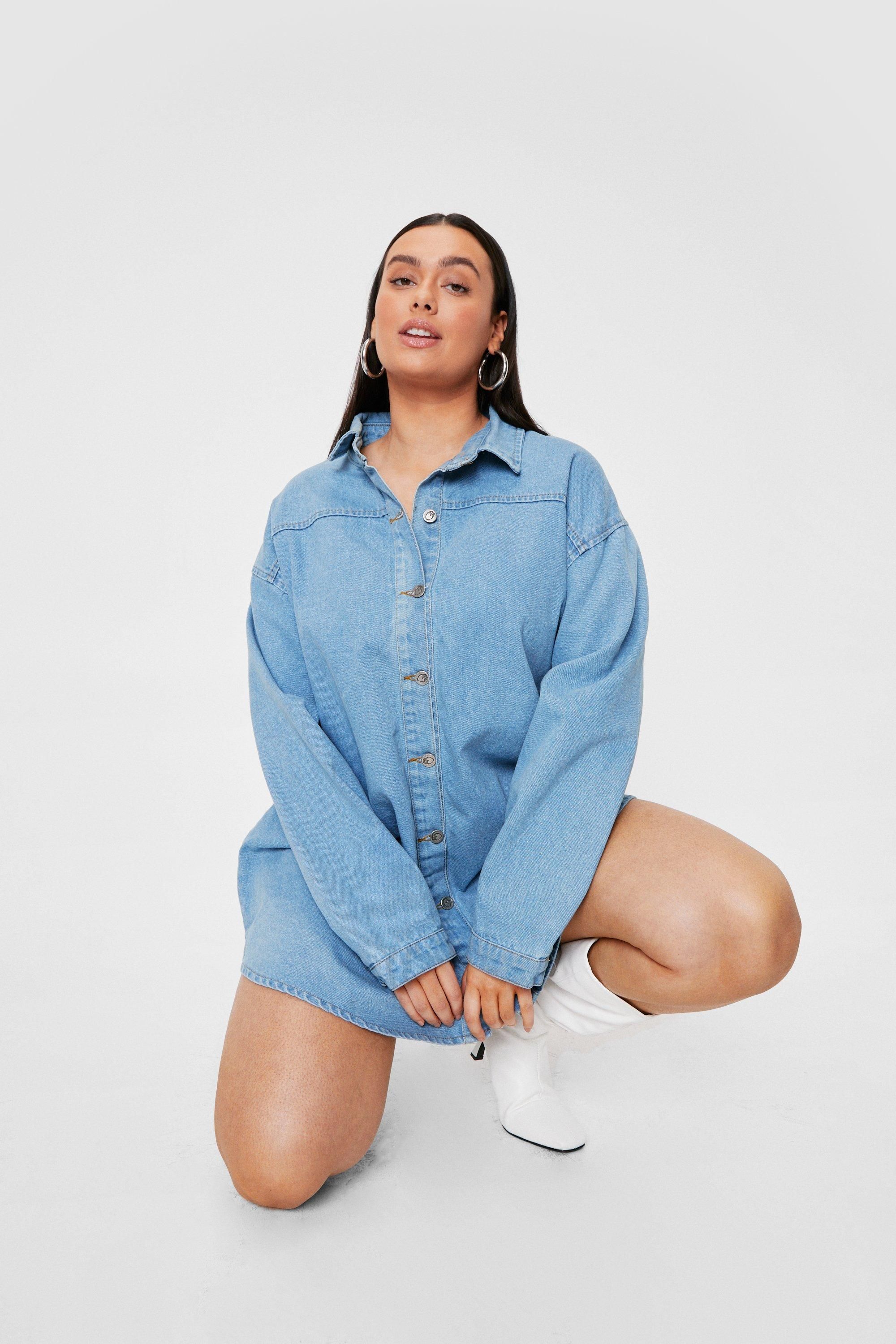 Plus Size Oversized Denim Shirt Dress | NastyGal (US & CA)