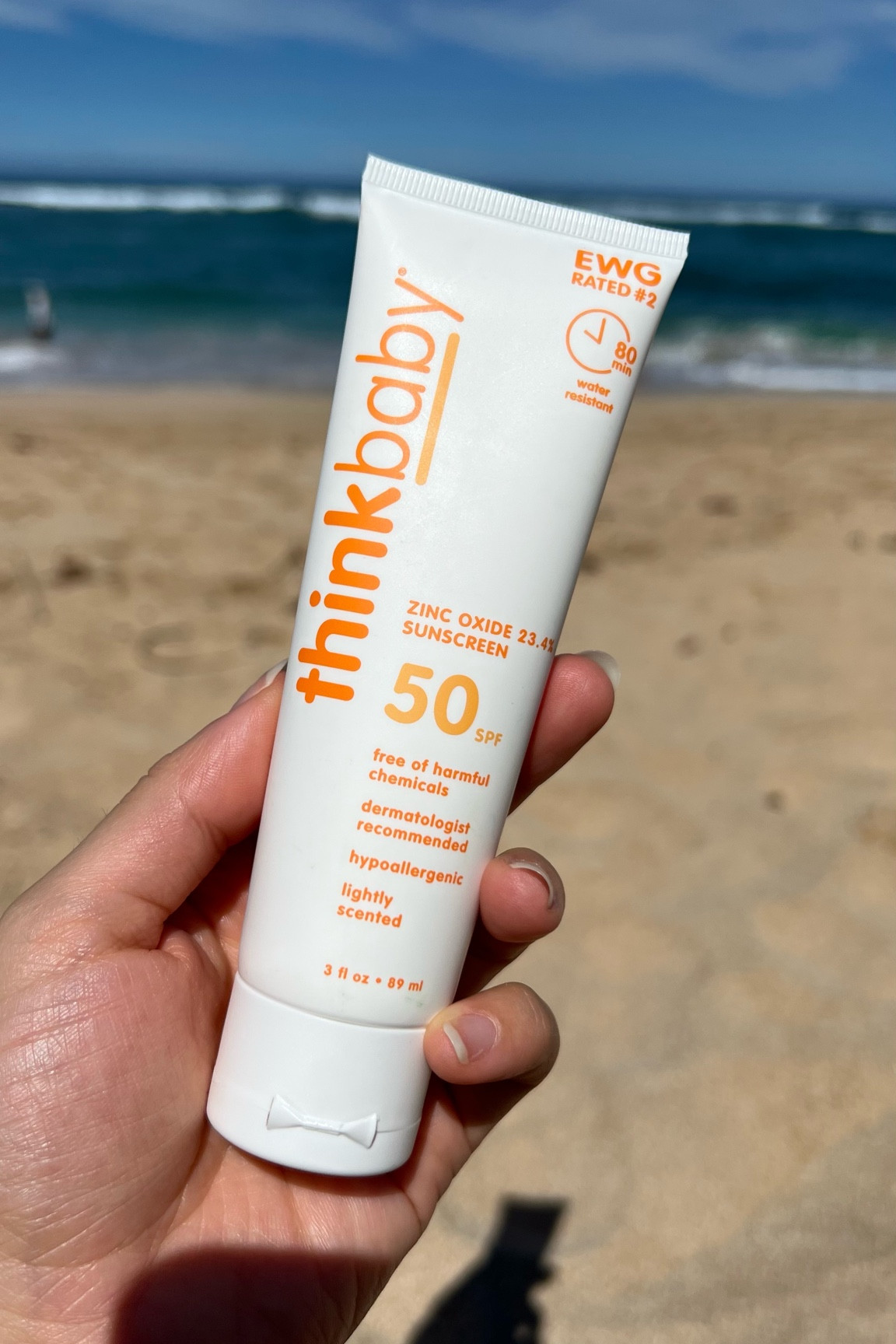 Think baby sunscreen 50 SPF, free of harmful chemicals, dermatologist recommended, hypoallergenic, reef-safe, EWG rated 

#LTKkids #LTKtravel #LTKbeauty