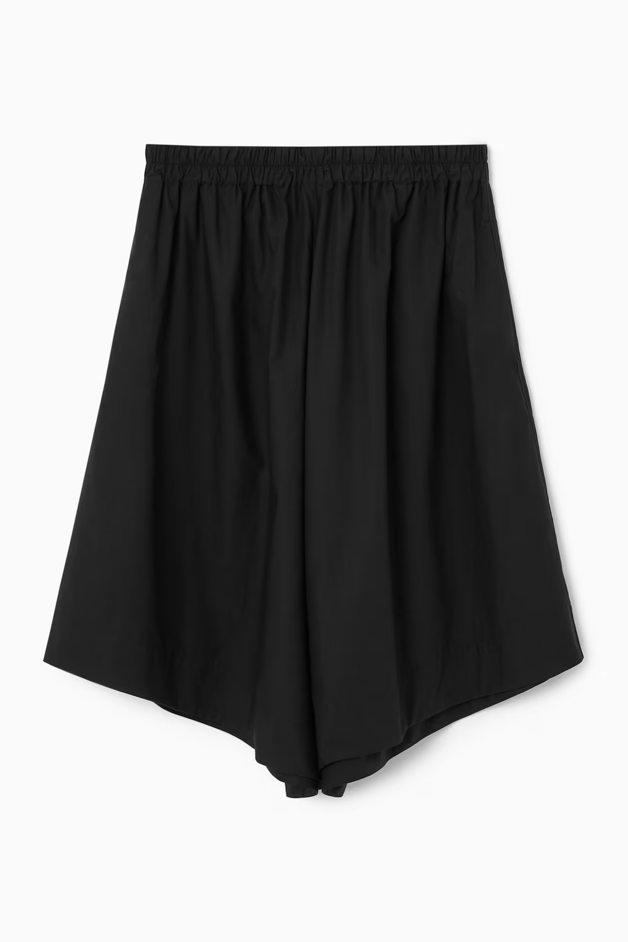 GATHERED WIDE-LEG SHORTS - BLACK | COS UK