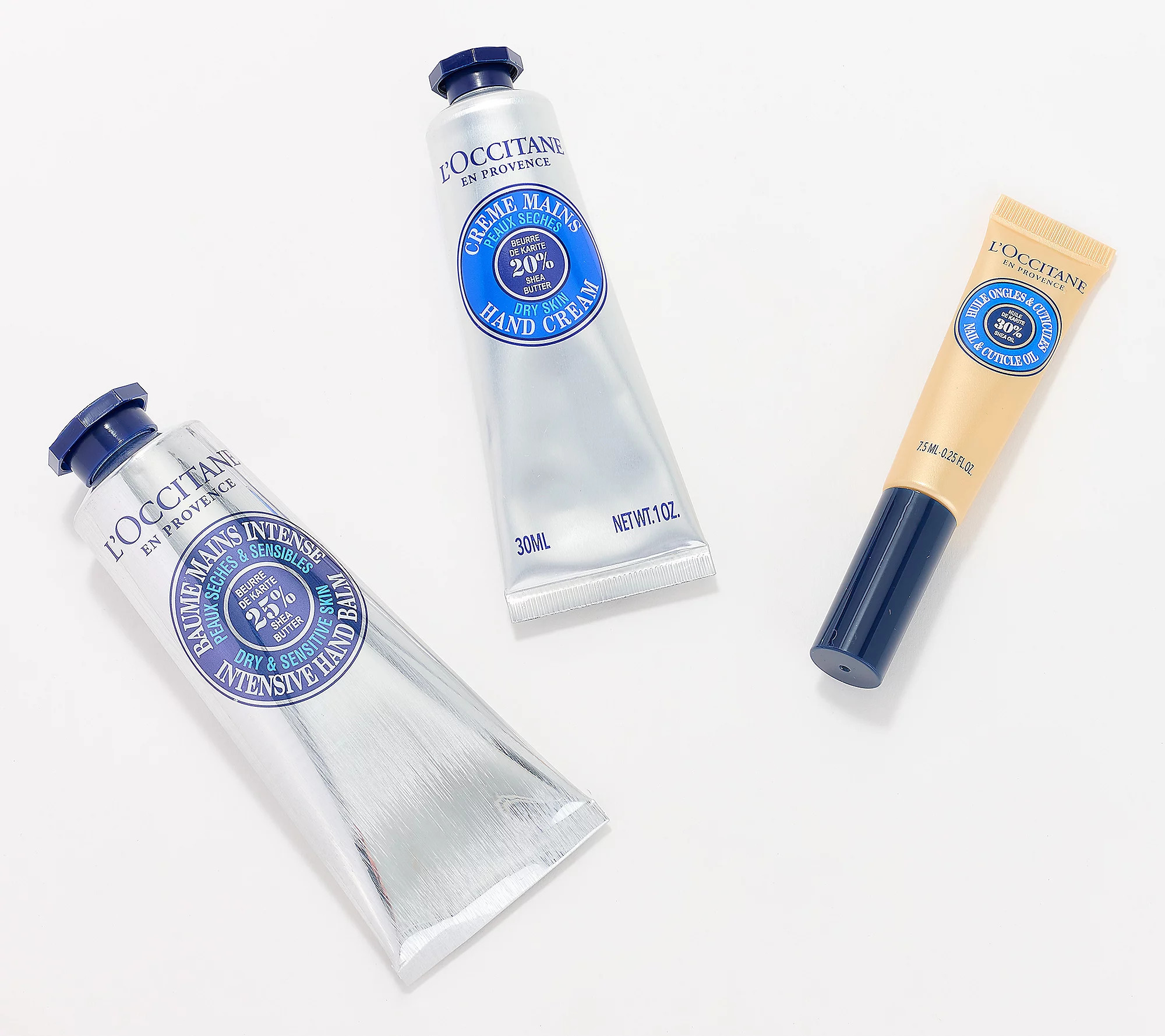 L'Occitane 3pc Hand Care Set w/ Cuticle Oil, Hand Cream+Balm | QVC