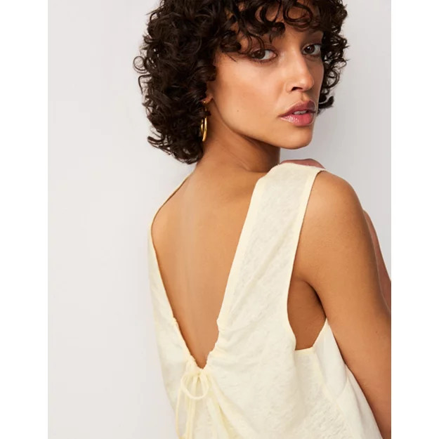 Linen Jersey Tie Back Sleeveless Top | Linen Clothing | The  White Company | The White Company UK & ROW