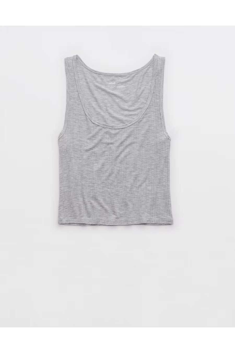 Aerie Superchill Modal Rib Tank Top Women's Medium Heather Gray XXS | American Eagle Outfitters (US & CA)