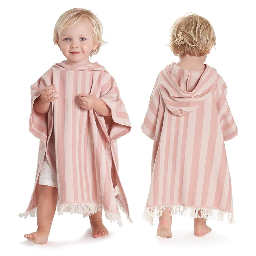 ZICOTO Stylish Hooded Beach Towel for Kids - Extra Soft and Fast Drying Poncho for Toddlers 1-3 Y... | Amazon (US)