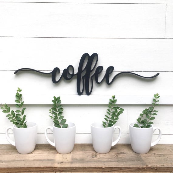 Coffee Wood Cutout | Coffee Sign | Coffee bar sign | coffee bar decor | | Etsy (US)
