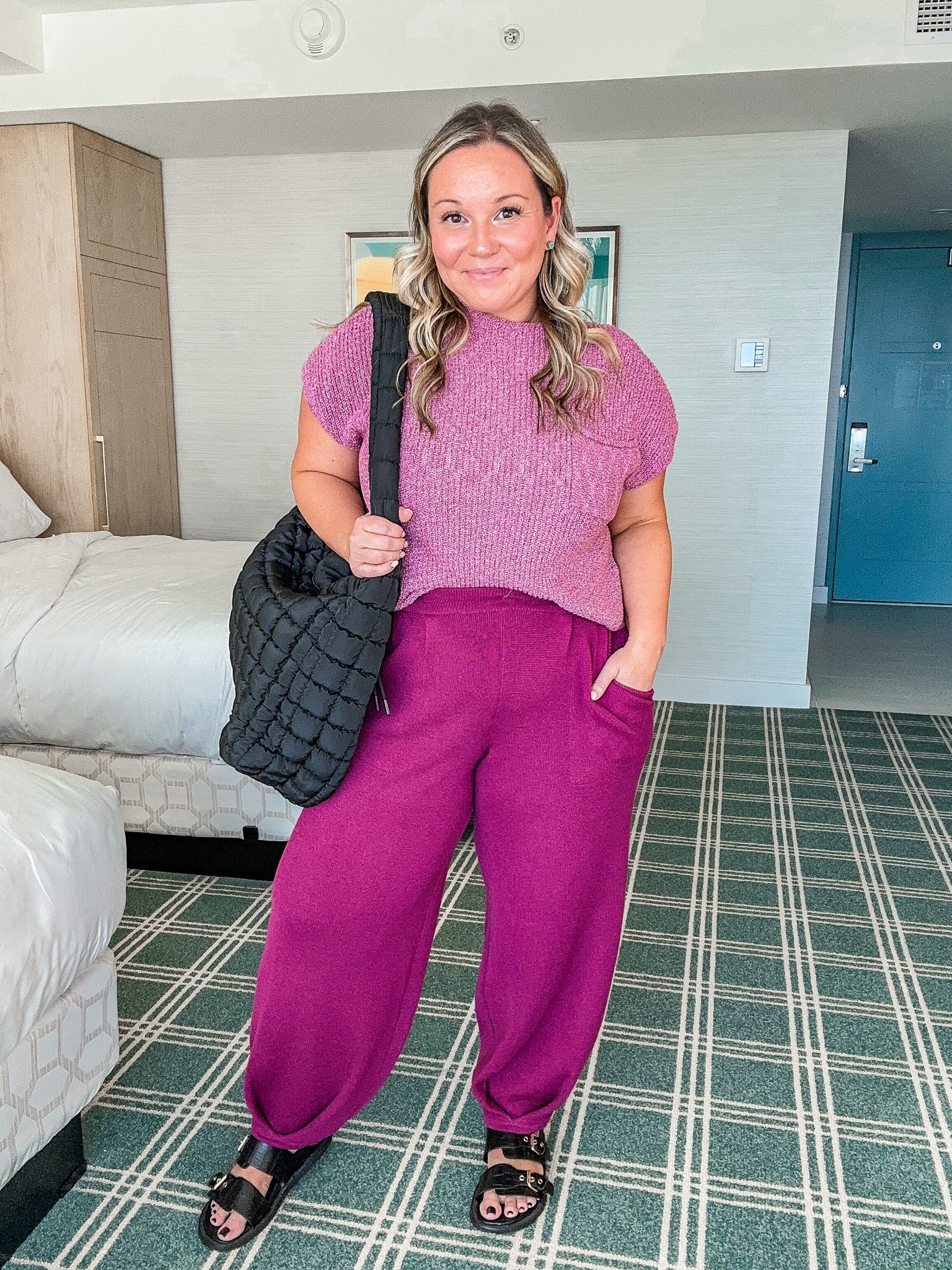 Free People Freya set 
Size medium you can size down I feel it runs tts 
Bag is also FP and love it!!!


#LTKover40 #LTKCyberWeek #LTKmidsize