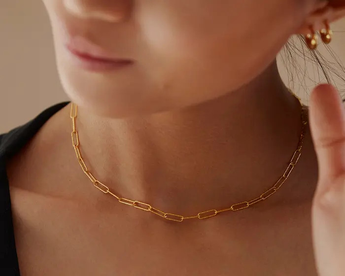 Alta Textured Chain Link Necklace | Nordstrom