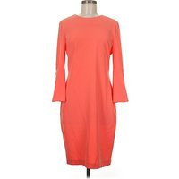 Calvin Klein Casual Dress: Orange Solid Pattern Dresses - Size 6 | ThredUp (US)