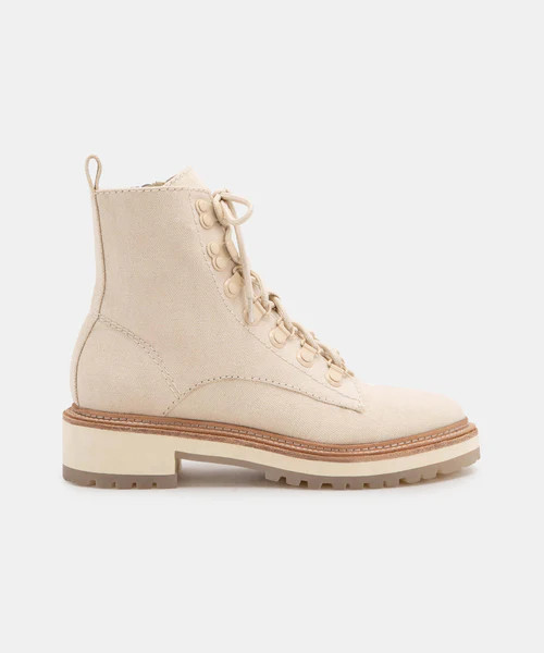 WHITNY BOOTS IN SANDSTONE CANVAS | DolceVita.com