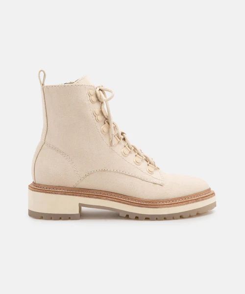 WHITNY BOOTS IN SANDSTONE CANVAS | DolceVita.com
