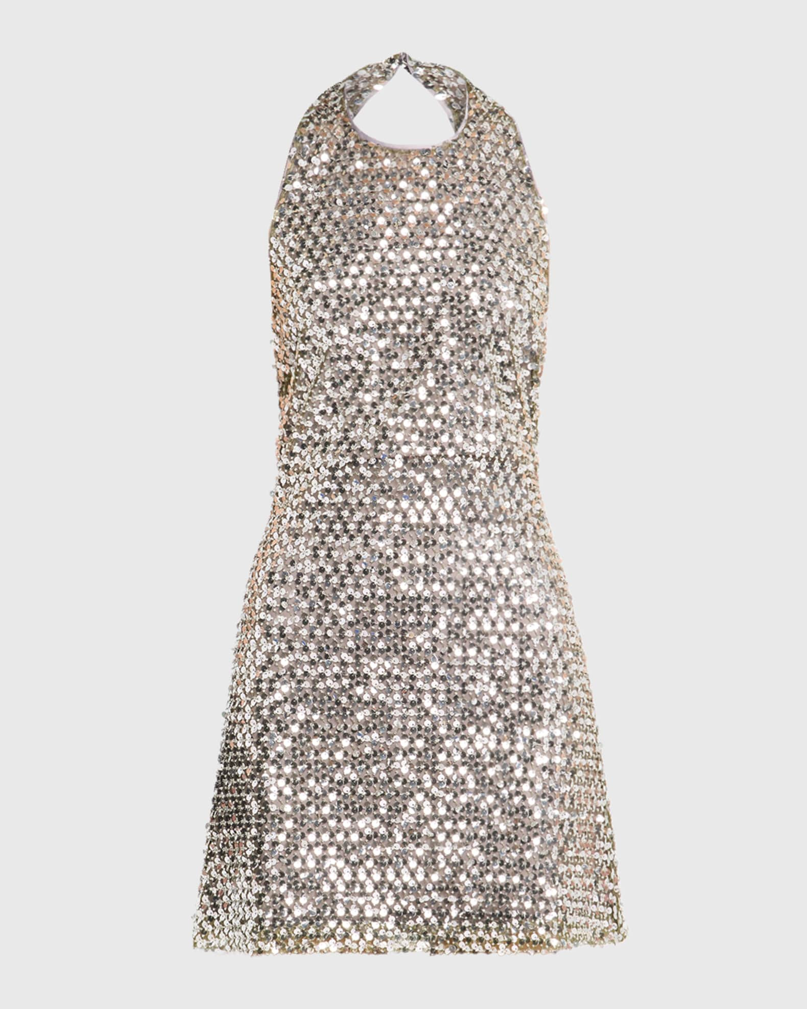 Eva Backless Bead & Sequin Mini Dress | Neiman Marcus