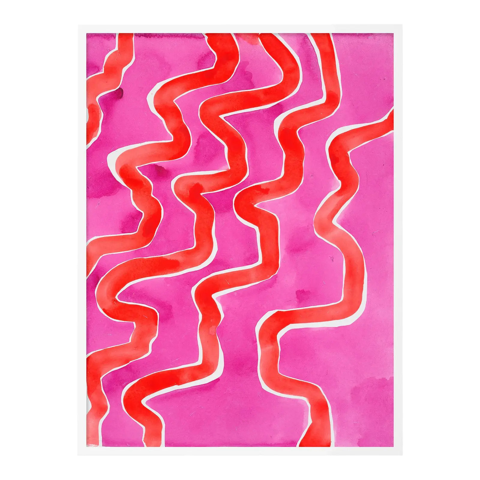 Double Vision by Kate Roebuck in White Framed Paper, Medium Art Print | Chairish