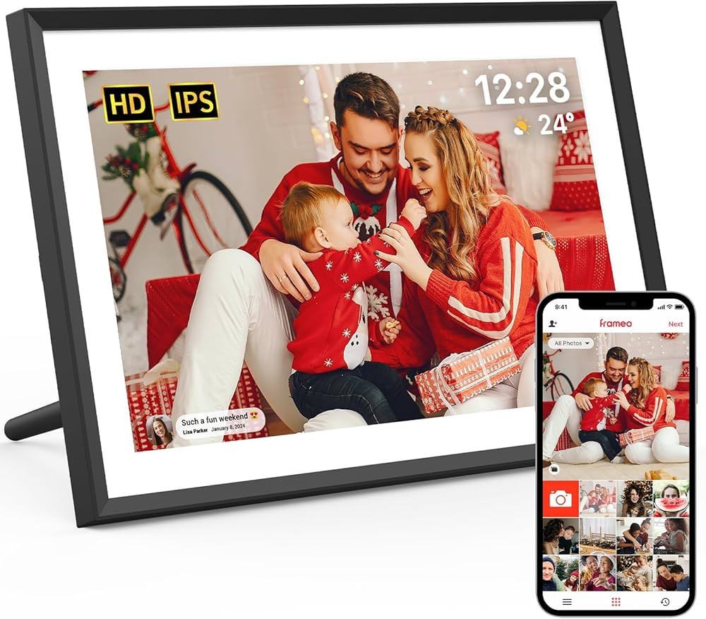 ApoloSign Digital Picture Frame 10.1 inch, Frameo Digital Photo Frame, WiFi Electronic Frame with 32GB Storage, 1280x800 HD IPS Touch Screen, Auto-Rotate, Slideshow, Share Photos/Videos Instantly | Amazon (US)